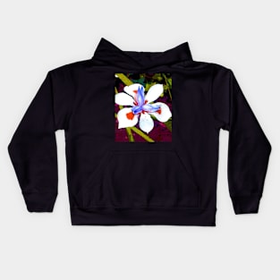 White Flower Bloom Kids Hoodie